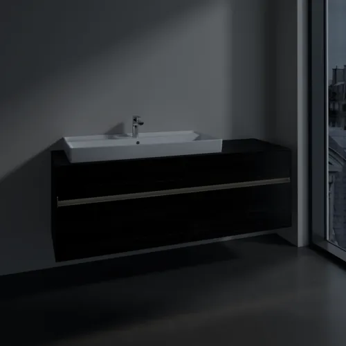 Obrázek VILLEROY BOCH Toaletní skříňka Collaro, s osvětlením, 4 výsuvy, 1600 x 548 x 500 mm, černý dub / černý dub #C029B0AB