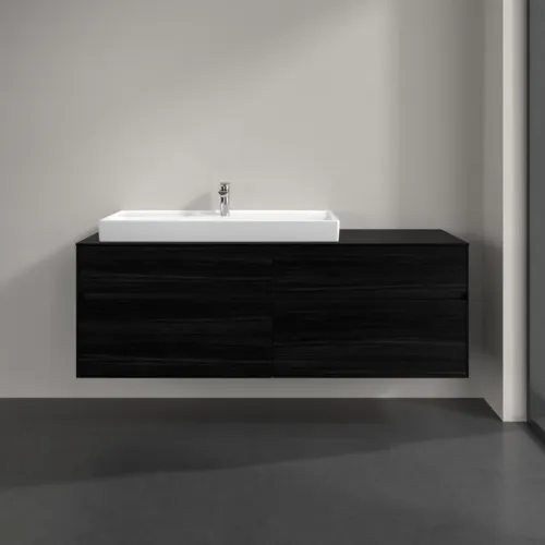 Obrázek VILLEROY BOCH Toaletní skříňka Collaro, s osvětlením, 4 výsuvy, 1600 x 548 x 500 mm, černý dub / černý dub #C029B0AB
