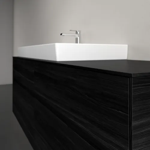 Obrázek VILLEROY BOCH Toaletní skříňka Collaro, s osvětlením, 4 výsuvy, 1600 x 548 x 500 mm, černý dub / černý dub #C029B0AB