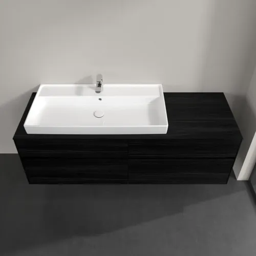 Obrázek VILLEROY BOCH Toaletní skříňka Collaro, s osvětlením, 4 výsuvy, 1600 x 548 x 500 mm, černý dub / černý dub #C029B0AB