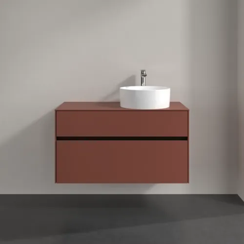 VILLEROY BOCH Collaro Waschbeckenunterschrank, 2 Auszüge, 1000 x 548 x 500 mm, Wine Red / Wine Red #C04000AH, Bild 3