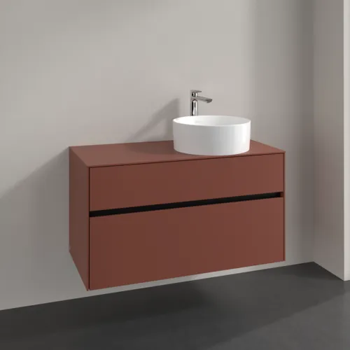 VILLEROY BOCH Collaro Waschbeckenunterschrank, 2 Auszüge, 1000 x 548 x 500 mm, Wine Red / Wine Red #C04000AH, Bild 2