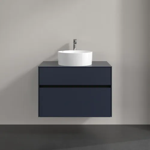Bild von VILLEROY BOCH Collaro Waschbeckenunterschrank, mit Beleuchtung, 2 Auszüge, 800 x 548 x 500 mm, Marine Blue / Marine Blue #C037B0VQ