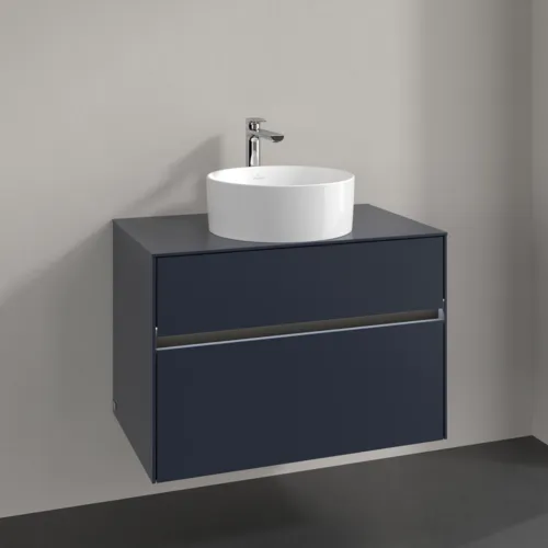 Bild von VILLEROY BOCH Collaro Waschbeckenunterschrank, mit Beleuchtung, 2 Auszüge, 800 x 548 x 500 mm, Marine Blue / Marine Blue #C037B0VQ
