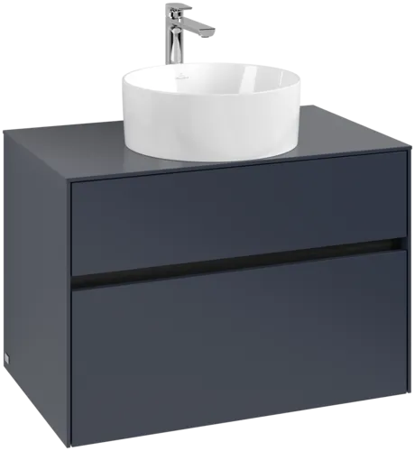 Picture of VILLEROY BOCH Collaro Vanity unit, with lighting, 2 pull-out compartments, 800 x 548 x 500 mm, Marine Blue / Marine Blue #C037B0VQ