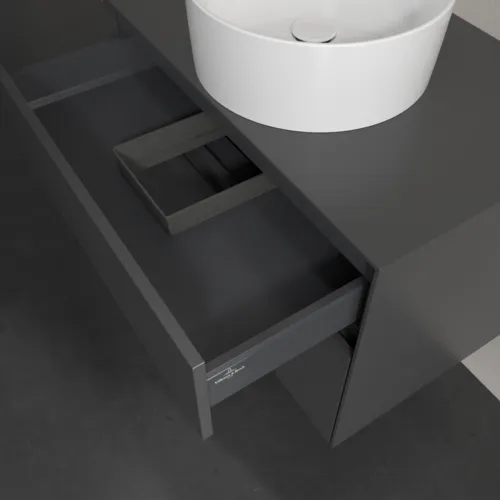VILLEROY BOCH Collaro Waschbeckenunterschrank, mit Beleuchtung, 2 Auszüge, 800 x 548 x 500 mm, Graphite / Graphite #C037B0VR, Bild 8