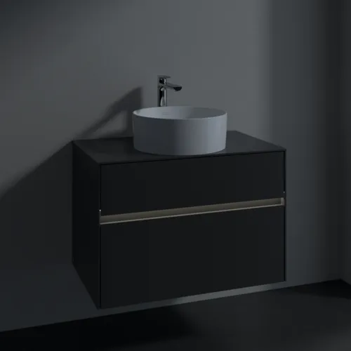VILLEROY BOCH Collaro Waschbeckenunterschrank, mit Beleuchtung, 2 Auszüge, 800 x 548 x 500 mm, Graphite / Graphite #C037B0VR, Bild 5