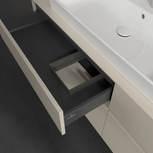Bild von VILLEROY BOCH Collaro Waschbeckenunterschrank, mit Beleuchtung, 4 Auszüge, 1600 x 548 x 500 mm, Cashmere Grey / Cashmere Grey #C026B0VN