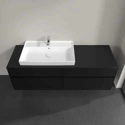 Bild von VILLEROY BOCH Collaro Waschbeckenunterschrank, mit Beleuchtung, 4 Auszüge, 1600 x 548 x 500 mm, Volcano Black / Volcano Black #C026B0VL