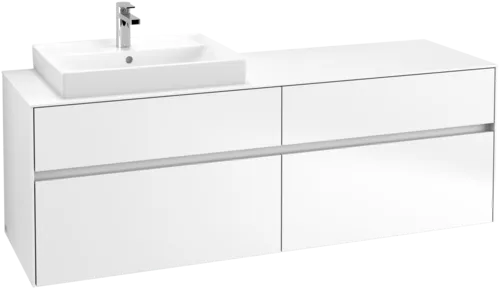 Picture of VILLEROY BOCH Collaro Vanity unit, 4 pull-out compartments, 1600 x 548 x 500 mm, White Matt / White Matt #C02200MS