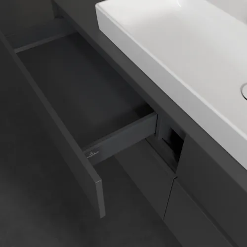 Bild von VILLEROY BOCH Collaro Waschbeckenunterschrank, 4 Auszüge, 1600 x 548 x 500 mm, Graphite / Graphite #C03100VR