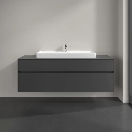 Bild von VILLEROY BOCH Collaro Waschbeckenunterschrank, 4 Auszüge, 1600 x 548 x 500 mm, Graphite / Graphite #C03100VR