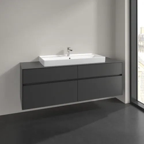 Bild von VILLEROY BOCH Collaro Waschbeckenunterschrank, 4 Auszüge, 1600 x 548 x 500 mm, Graphite / Graphite #C03100VR
