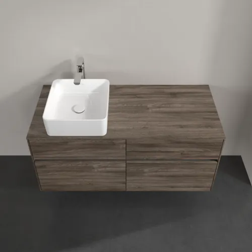 VILLEROY BOCH Collaro Waschbeckenunterschrank, mit Beleuchtung, 4 Auszüge, 1200 x 548 x 500 mm, Stone Oak #C042B0RK, Bild 4