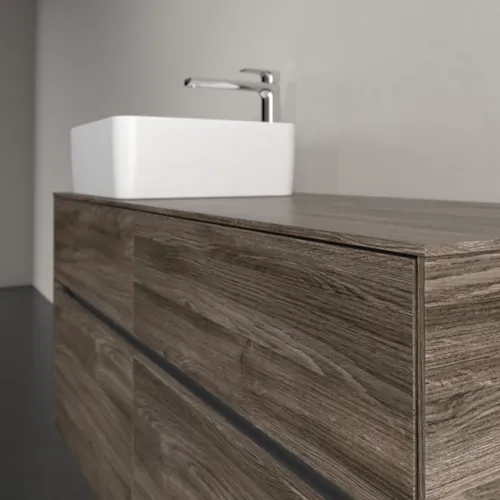 VILLEROY BOCH Collaro Waschbeckenunterschrank, mit Beleuchtung, 4 Auszüge, 1200 x 548 x 500 mm, Stone Oak #C042B0RK, Bild 6
