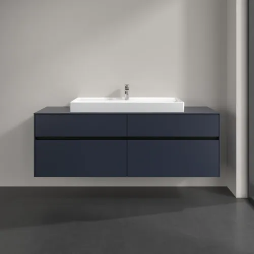 Bild von VILLEROY BOCH Collaro Waschbeckenunterschrank, 4 Auszüge, 1600 x 548 x 500 mm, Marine Blue / Marine Blue #C03100VQ