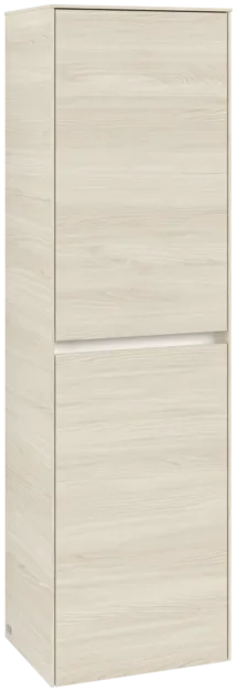 Obrázek VILLEROY BOCH Vysoká skříňka Collaro, 2 dveře, 454 x 1538 x 349 mm, bílý dub / bílý dub #C03400AA