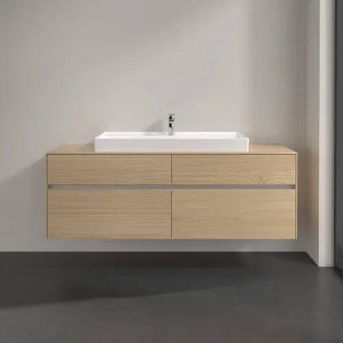 Bild von VILLEROY BOCH Collaro Waschbeckenunterschrank, 4 Auszüge, 1600 x 548 x 500 mm, Nordic Oak / Nordic Oak #C03100VJ