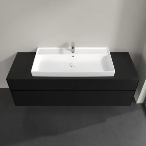 Bild von VILLEROY BOCH Collaro Waschbeckenunterschrank, 4 Auszüge, 1600 x 548 x 500 mm, Volcano Black / Volcano Black #C03100VL