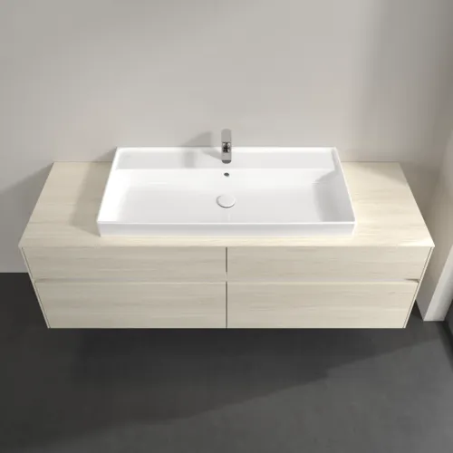 Obrázek VILLEROY BOCH Collaro Vanity unit, with lighting, 4 pull-out compartments, 1600 x 548 x 500 mm, White Oak / White Oak #C031B0AA