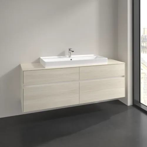 Obrázek VILLEROY BOCH Collaro Vanity unit, with lighting, 4 pull-out compartments, 1600 x 548 x 500 mm, White Oak / White Oak #C031B0AA