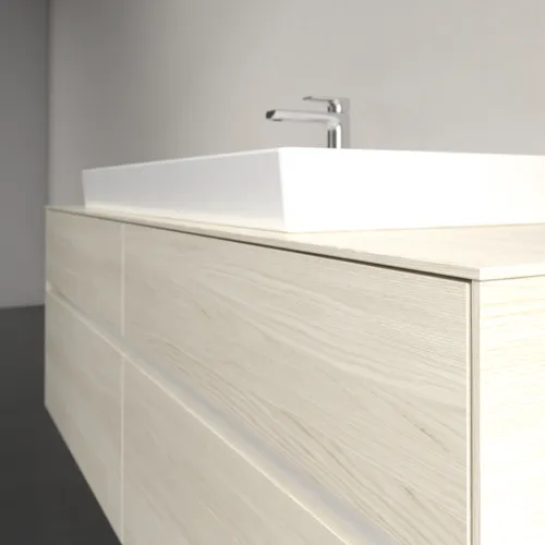 Obrázek VILLEROY BOCH Collaro Vanity unit, with lighting, 4 pull-out compartments, 1600 x 548 x 500 mm, White Oak / White Oak #C031B0AA