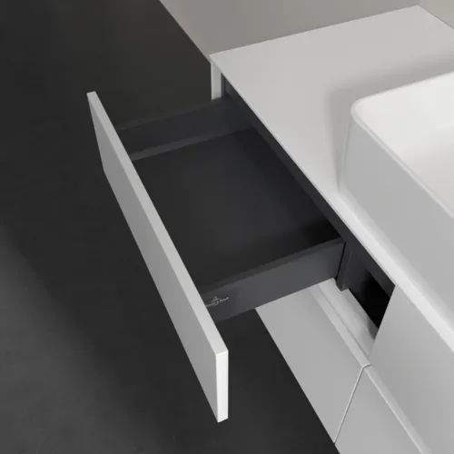 Bild von VILLEROY BOCH Collaro Waschbeckenunterschrank, mit Beleuchtung, 4 Auszüge, 1200 x 548 x 500 mm, White Matt / White Matt #C041B0MS