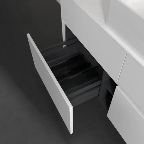 Bild von VILLEROY BOCH Collaro Waschbeckenunterschrank, mit Beleuchtung, 4 Auszüge, 1200 x 548 x 500 mm, White Matt / White Matt #C041B0MS
