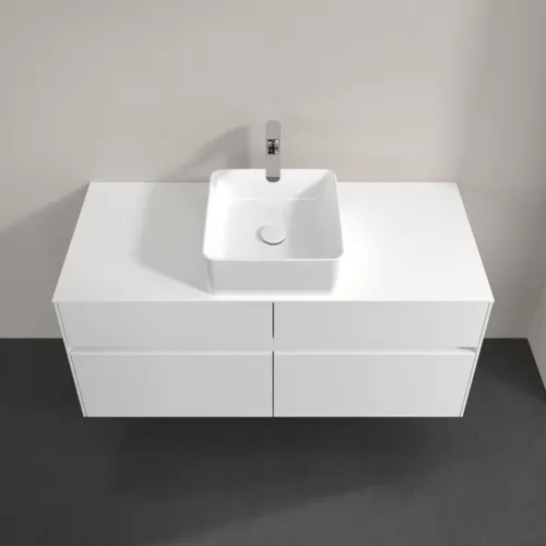 Bild von VILLEROY BOCH Collaro Waschbeckenunterschrank, mit Beleuchtung, 4 Auszüge, 1200 x 548 x 500 mm, White Matt / White Matt #C041B0MS