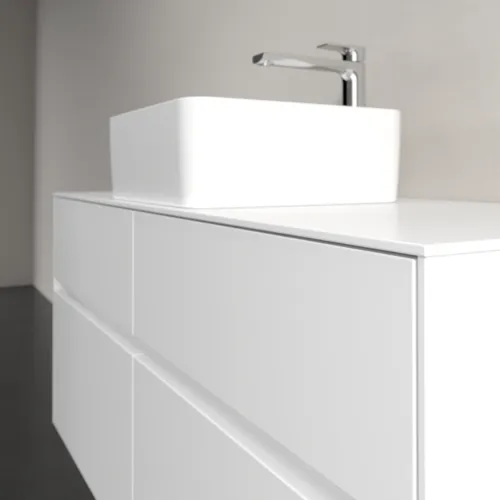 Bild von VILLEROY BOCH Collaro Waschbeckenunterschrank, mit Beleuchtung, 4 Auszüge, 1200 x 548 x 500 mm, White Matt / White Matt #C041B0MS