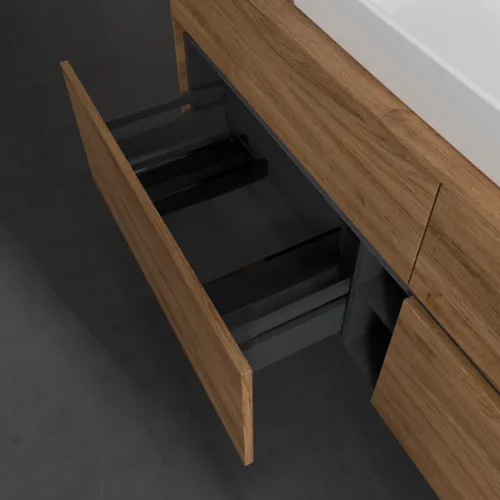 Bild von VILLEROY BOCH Collaro Waschbeckenunterschrank, 4 Auszüge, 1600 x 548 x 500 mm, Kansas Oak #C02800RH