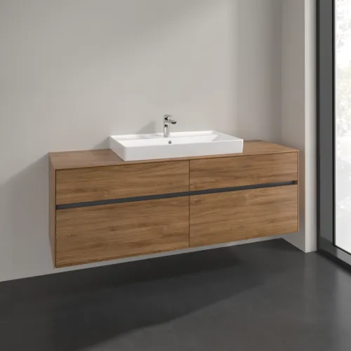 Bild von VILLEROY BOCH Collaro Waschbeckenunterschrank, 4 Auszüge, 1600 x 548 x 500 mm, Kansas Oak #C02800RH