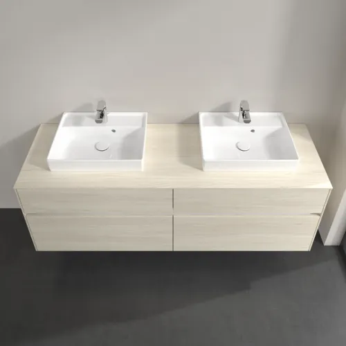 Bild von VILLEROY BOCH Collaro Waschbeckenunterschrank, mit Beleuchtung, 4 Auszüge, 1600 x 548 x 500 mm, White Oak / White Oak #C021B0AA