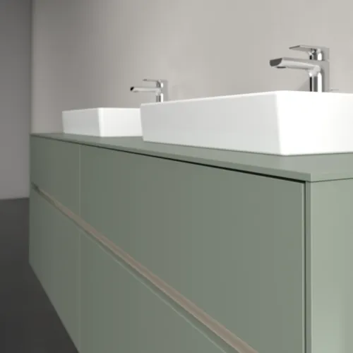 Bild von VILLEROY BOCH Collaro Waschbeckenunterschrank, mit Beleuchtung, 4 Auszüge, 1600 x 548 x 500 mm, Soft Green / Soft Green #C021B0AF