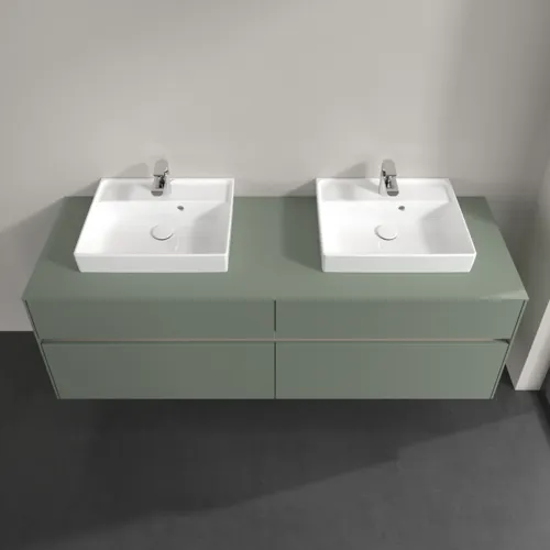 Bild von VILLEROY BOCH Collaro Waschbeckenunterschrank, mit Beleuchtung, 4 Auszüge, 1600 x 548 x 500 mm, Soft Green / Soft Green #C021B0AF