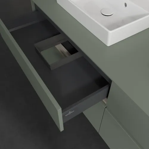 Bild von VILLEROY BOCH Collaro Waschbeckenunterschrank, mit Beleuchtung, 4 Auszüge, 1600 x 548 x 500 mm, Soft Green / Soft Green #C021B0AF