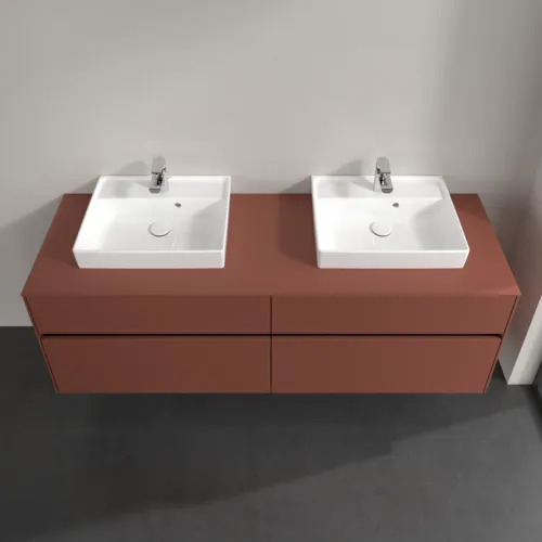 Bild von VILLEROY BOCH Collaro Waschbeckenunterschrank, mit Beleuchtung, 4 Auszüge, 1600 x 548 x 500 mm, Wine Red / Wine Red #C021B0AH