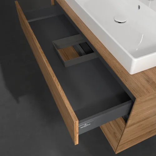 Bild von VILLEROY BOCH Collaro Waschbeckenunterschrank, 2 Auszüge, 1000 x 548 x 500 mm, Kansas Oak #C02000RH