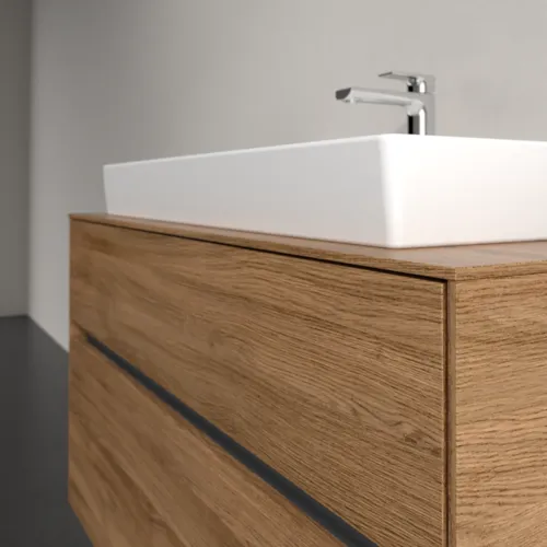 Bild von VILLEROY BOCH Collaro Waschbeckenunterschrank, 2 Auszüge, 1000 x 548 x 500 mm, Kansas Oak #C02000RH