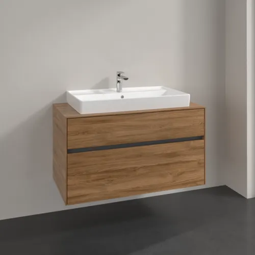 Bild von VILLEROY BOCH Collaro Waschbeckenunterschrank, 2 Auszüge, 1000 x 548 x 500 mm, Kansas Oak #C02000RH