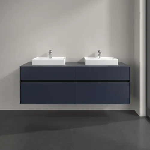 Bild von VILLEROY BOCH Collaro Waschbeckenunterschrank, 4 Auszüge, 1600 x 548 x 500 mm, Marine Blue / Marine Blue #C02100VQ