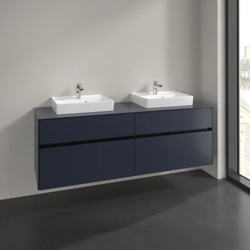 Bild von VILLEROY BOCH Collaro Waschbeckenunterschrank, 4 Auszüge, 1600 x 548 x 500 mm, Marine Blue / Marine Blue #C02100VQ
