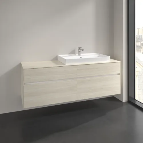 Bild von VILLEROY BOCH Collaro Waschbeckenunterschrank, 4 Auszüge, 1600 x 548 x 500 mm, White Oak / White Oak #C02700AA