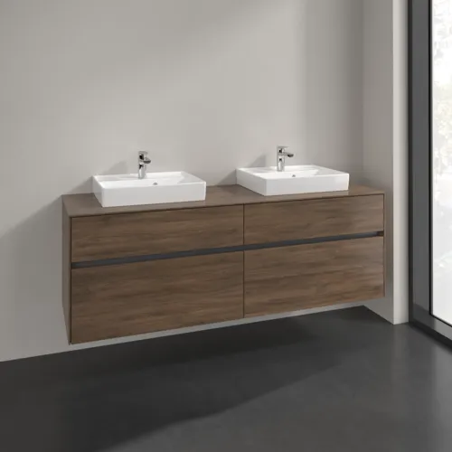 Bild von VILLEROY BOCH Collaro Waschbeckenunterschrank, 4 Auszüge, 1600 x 548 x 500 mm, Arizona Oak / Arizona Oak #C02100VH