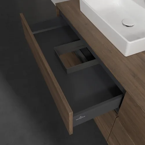 Bild von VILLEROY BOCH Collaro Waschbeckenunterschrank, 4 Auszüge, 1600 x 548 x 500 mm, Arizona Oak / Arizona Oak #C02100VH