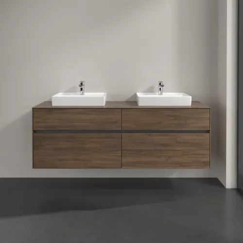 Bild von VILLEROY BOCH Collaro Waschbeckenunterschrank, 4 Auszüge, 1600 x 548 x 500 mm, Arizona Oak / Arizona Oak #C02100VH