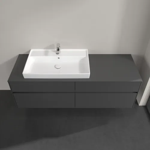 Bild von VILLEROY BOCH Collaro Waschbeckenunterschrank, mit Beleuchtung, 4 Auszüge, 1600 x 548 x 500 mm, Glossy Grey / Glossy Grey #C026B0FP