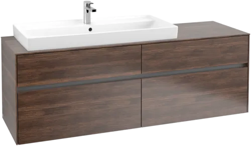 Picture of VILLEROY BOCH Collaro Vanity unit, with lighting, 4 pull-out compartments, 1600 x 548 x 500 mm, Arizona Oak / Arizona Oak #C029B0VH
