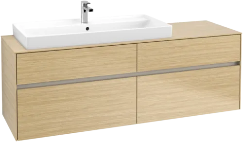 Picture of VILLEROY BOCH Collaro Vanity unit, with lighting, 4 pull-out compartments, 1600 x 548 x 500 mm, Nordic Oak / Nordic Oak #C029B0VJ