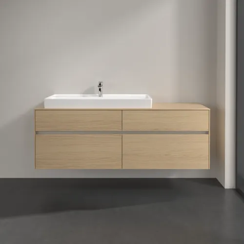 Bild von VILLEROY BOCH Collaro Waschbeckenunterschrank, mit Beleuchtung, 4 Auszüge, 1600 x 548 x 500 mm, Nordic Oak / Nordic Oak #C029B0VJ